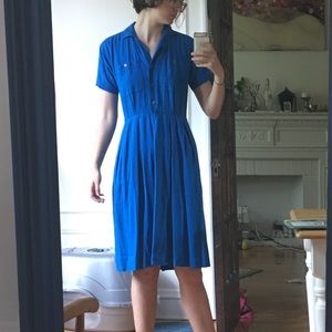 Vintage Bright Beautiful Blue Shirtdress 🔷